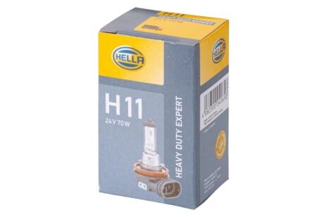 H11 DP (двойной ресурс!) 24V 70W Автолампа (цоколь PGJ19-2) HELLA 8GH 008 358251