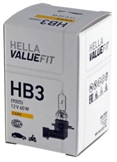 Лампа VALUEFIT HB3 12V 60W P20d HELLA 8GH 242 632181