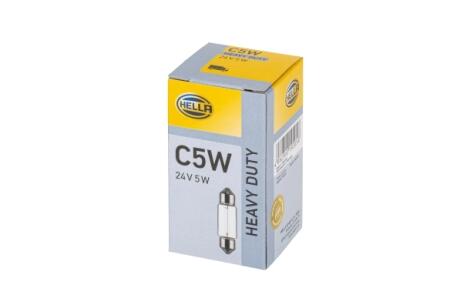 Лампа накаливания C5W, 24 V, SV 8,5 HELLA 8GM 002 092241