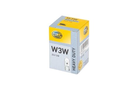 Лампа розжарювання, W3W 24V 3W W 2,1 x 9,5d HELLA 8GP 003 594241