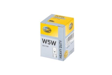 Лампа розжарювання, W5W 24V 5W W 2,1 x 9,5d HELLA 8GP 003 594251