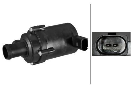 VW Додатковий водяний насос AMAROK 2.0 BiTDI 10-, GOLF V 1.4 TSI 05-, AUDI A3 1.4 TFSI 07-, SKODA FABIA II 1.4 TSI 08- HELLA 8TW 358 304581
