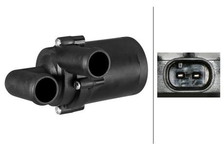 VW Додатковий водяний насос CC B7 1.4 15-16, JETTA 1.6 14-, PASSAT B6 1.9/2.0 05-, AUDI A3 Sportback 2.0 TFSI quattro 04-13, SKODA OCTAVIA 1.6 04-, YETI 2.0 15- HELLA 8TW 358 304641