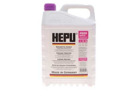 Антифриз G12 evo фіолетовий концентрат 5л HEPU P999EVO12005