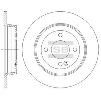 Тормозной диск задний SANGSIN BRAKE Hi-Q (SANGSIN) SD1087