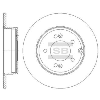 Тормозной диск задний SANGSIN BRAKE Hi-Q (SANGSIN) SD1099