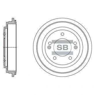 Шт. Тормозной барабан Hi-Q (SANGSIN) SD1130