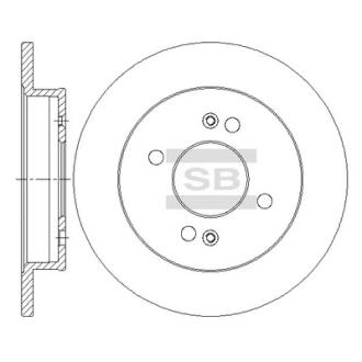 Тормозной диск задний SANGSIN BRAKE Hi-Q (SANGSIN) SD2045