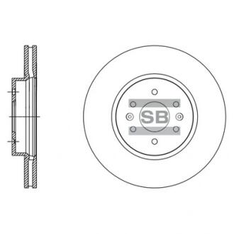 Гальмівний диск передній SANGSIN BRAKE Hi-Q (SANGSIN) SD2057