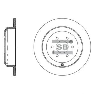 Гальмівний диск задній SANGSIN BRAKE Hi-Q (SANGSIN) SD2066