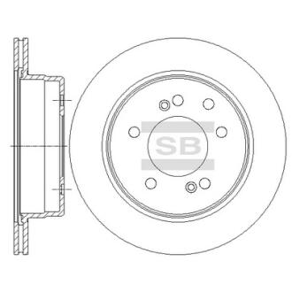 Тормозной диск задний SANGSIN BRAKE Hi-Q (SANGSIN) SD3043