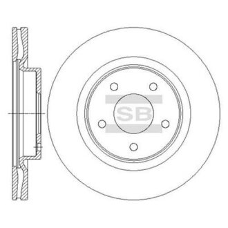 Тормозной диск передний SANGSIN BRAKE Hi-Q (SANGSIN) SD4223