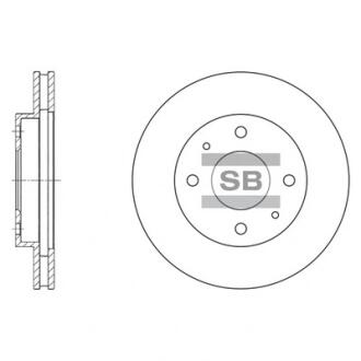 Тормозной диск передний SANGSIN BRAKE Hi-Q (SANGSIN) SD4302