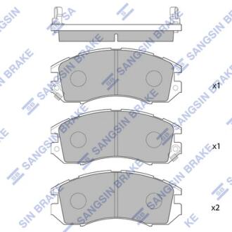 Комплект гальмівних колодок з 4 шт. дисків Hi-Q (SANGSIN) SP1120