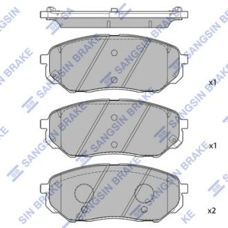 Тормозные колодки дисковые передние SANGSIN BRAKE Hi-Q (SANGSIN) SP1690
