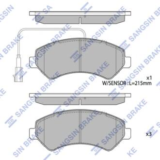 Тормозные колодки дисковые передние SANGSIN BRAKE Hi-Q (SANGSIN) SP1716A