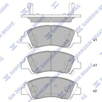 Тормозные колодки дисковые передние SANGSIN BRAKE Hi-Q (SANGSIN) SP1719