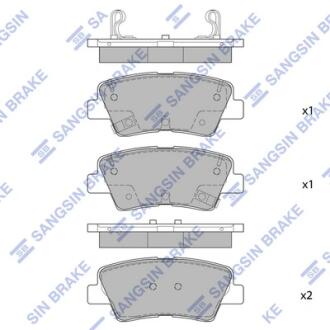 Тормозные колодки дисковые задние SANGSIN BRAKE Hi-Q (SANGSIN) SP1907