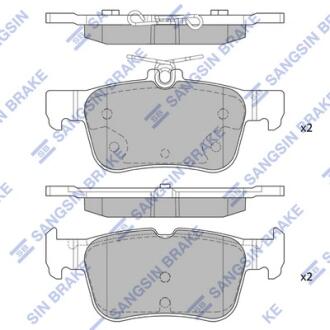 Колодка гальм. диск. FORD EDGE 15 - задн. (SANGSIN) Hi-Q (SANGSIN) SP1919