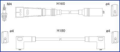 VW К-кт высоковольтных проводов Golf,Passat,Caddy,Seat HITACHI 134705 (фото 1)