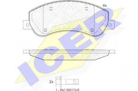 Колодки тормозные ICER 141793-204 (фото 1)