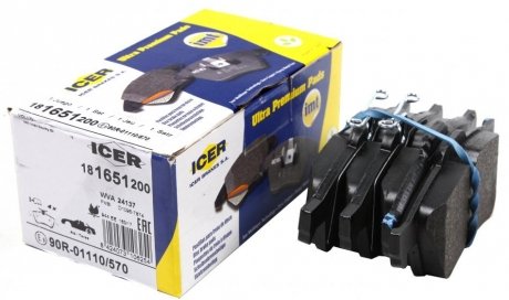 Колодки тормозные ICER 181651200