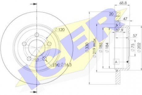 Диск тормозной ICER 78BD3558-2