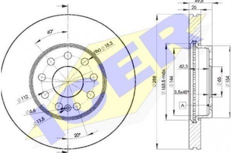 Диск тормозной ICER 78BD5615-2