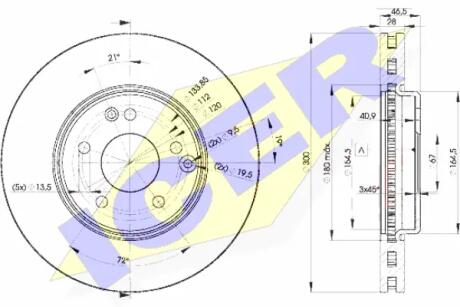 Диск тормозной ICER 78BD04112