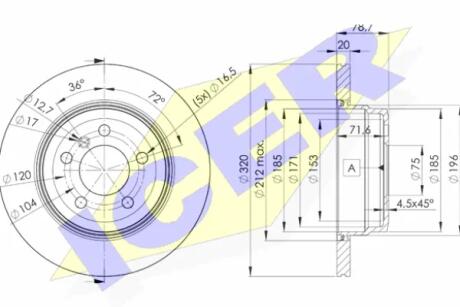 Диск тормозной ICER 78BD19702
