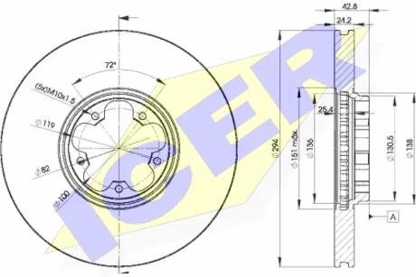 Диск тормозной ICER 78BD56132