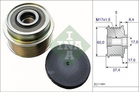 Шків генератора інерційний INA 535015210