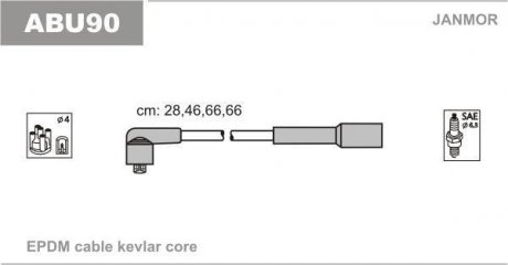 Провода VW Golf/Bora/Polo 1.6 94- Audi A3 1.6 96-00 Skoda Janmor ABU90 (фото 1)