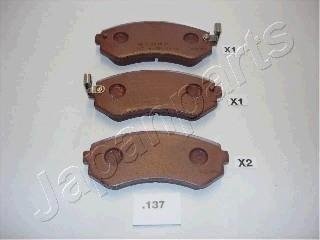 NISSAN Гальмівні колодки передн.Almera -00, Patrol 2,8/3,0 97-. JAPANPARTS PP-137AF