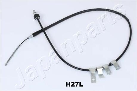 HYUNDAI Трос ручн.тормоза лев.Getz 02- (бараб.без ABS) JAPANPARTS BCH27L