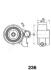 TOYOTA Натяжной ролик Hiace,Land Cruiser 120 JAPANPARTS BE236 (фото 2)
