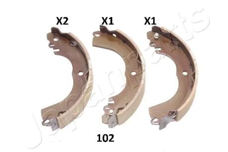 NISSAN Щеки торм. задние Tiida 07- JAPANPARTS GF102AF