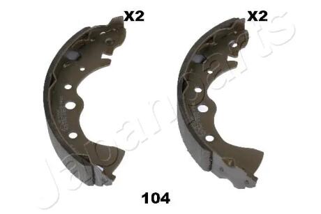 NISSAN Щеки тормозные Almera 1,6 06- JAPANPARTS GF104AF