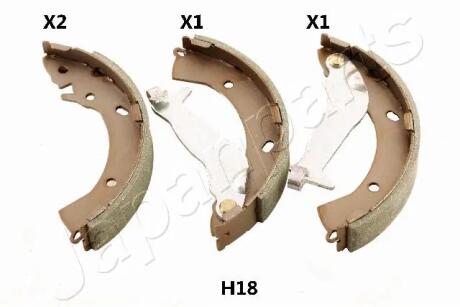 HYUNDAI Щеки тормозные i10/20,Solaris,Kia Rio III 08- JAPANPARTS GFH18AF