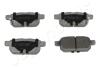 SUZUKI Тормозн.колодки задн.Swift IV 10-,SX4 S-Cross 13- JAPANPARTS PP801AF (фото 1)