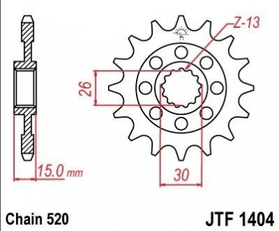 Передня зірка JT MOTO 100-472-15