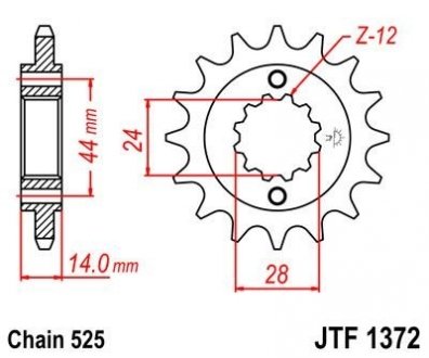 Передня зірка MOTO JT MOTO 101-555-17