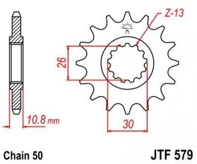 Передня зірка MOTO JT MOTO 102-667-16