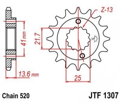 Передня зірка MOTO JT MOTO 104-470-15 (фото 1)