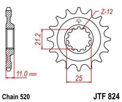 Передня зірка MOTO JT MOTO 105-452-14