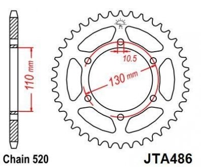 Зірка MOTO JT MOTO 110-465-45