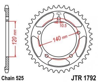 Зірка MOTO JT MOTO 113-552-42