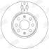 Тормозной диск передний Fiat Doblo / Punto / Opel Corsa Jurid 562297JC (фото 2)