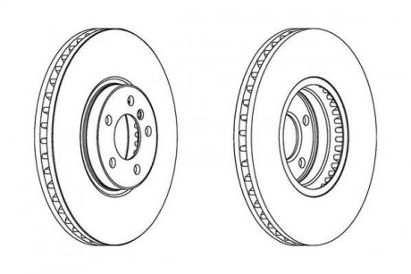 BMW Диск гальмівний передний Х5 Е53 4.8 Jurid 562357JC-1
