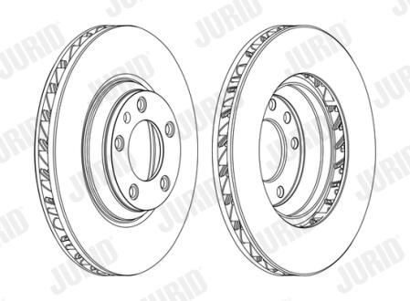 Тормозной диск передний VW TOUAREG AUDI Q7 PORSCHE CAYENNE/PANAMERA Jurid 562360JC1
